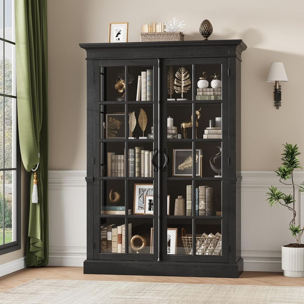 65 Tall Display Cabinet with A - Home Office Free reseña y precio