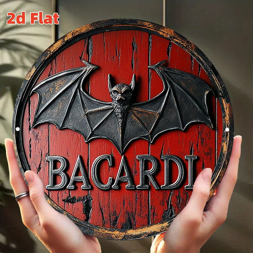 Tin Sign - Bacardi Bat Logo Me - Home Office Logo reseña y precio