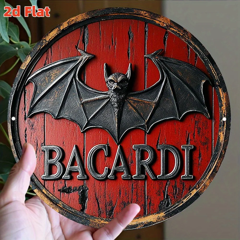 Tin Sign - Bacardi Bat Logo Me - Home Office Logo reseña y precio