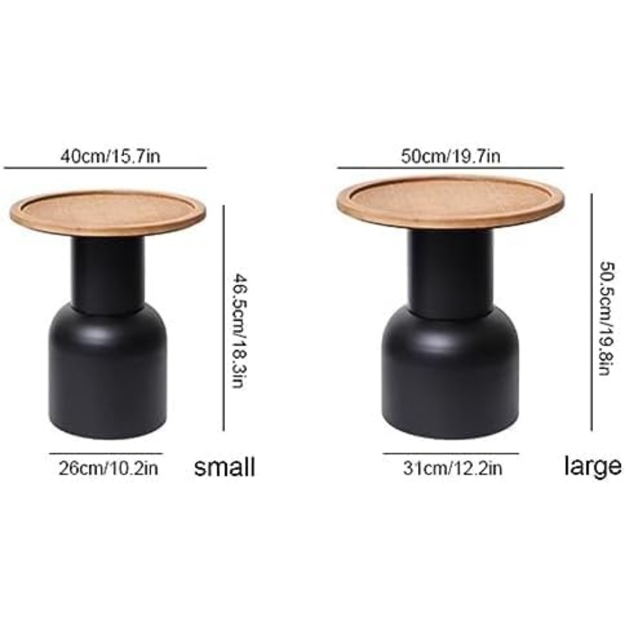 Round End Table, Industrial Ir - Home Office Industrial Style reseña y precio