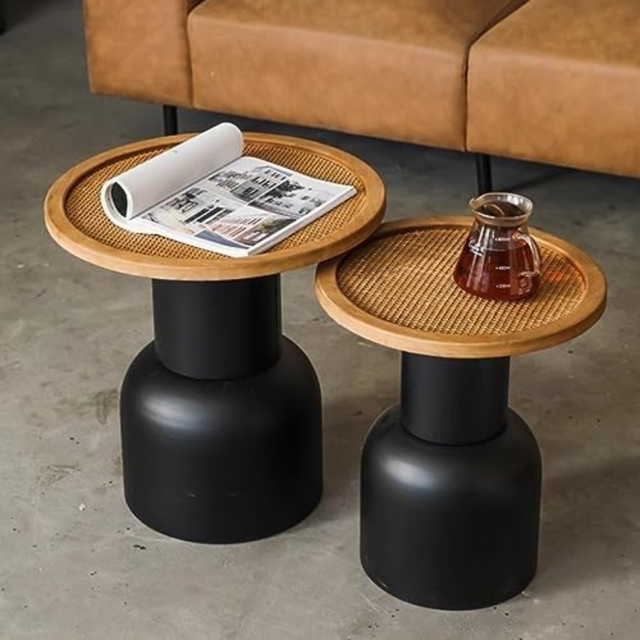 Round End Table, Industrial Ir - Home Office Industrial Style reseña y precio