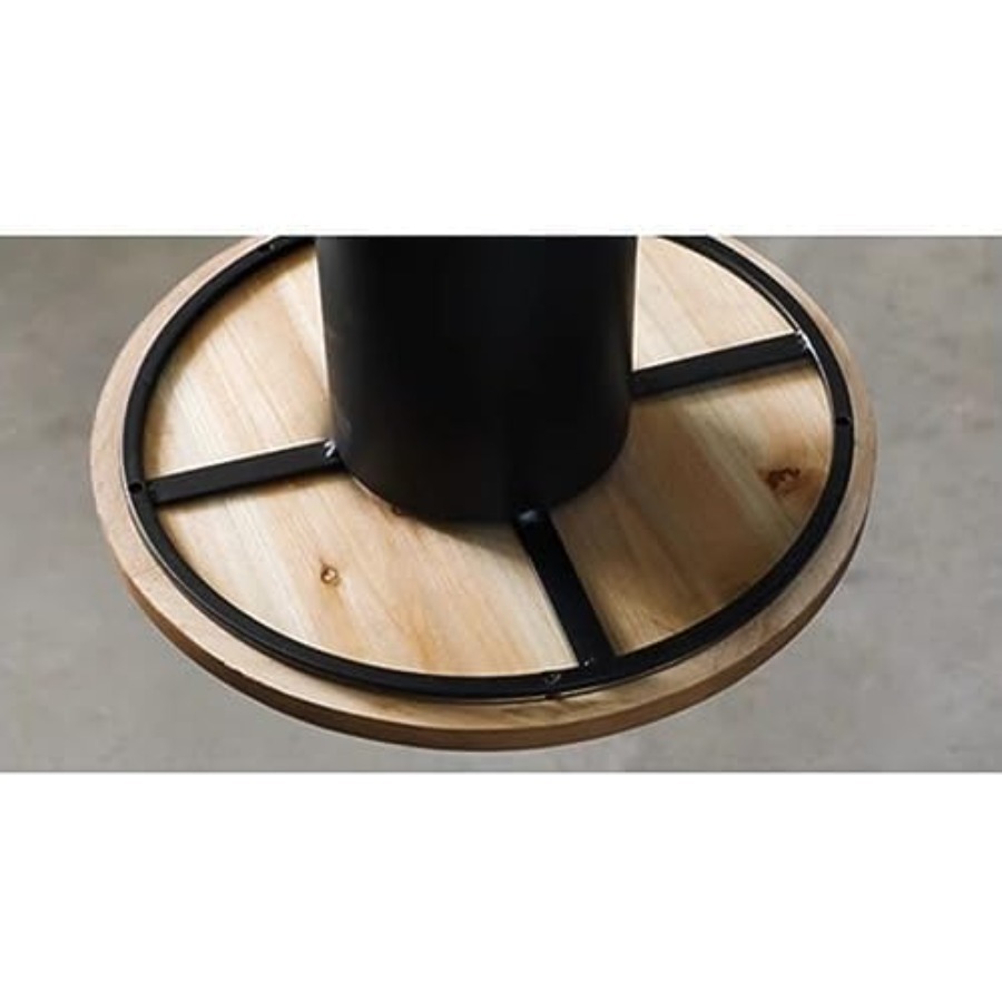 Round End Table, Industrial Ir - Home Office Industrial Style reseña y precio